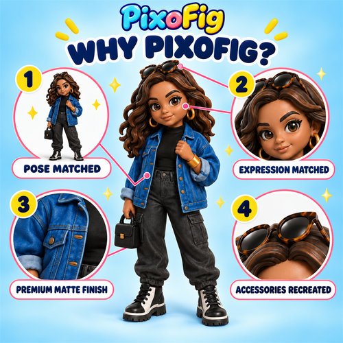 Chibi-Style 3D-Printed Figurine — Custom-Made from Your Photo