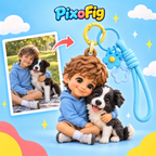 Chibi-Style Figurine Keychain — Custom-Made from Your Photo