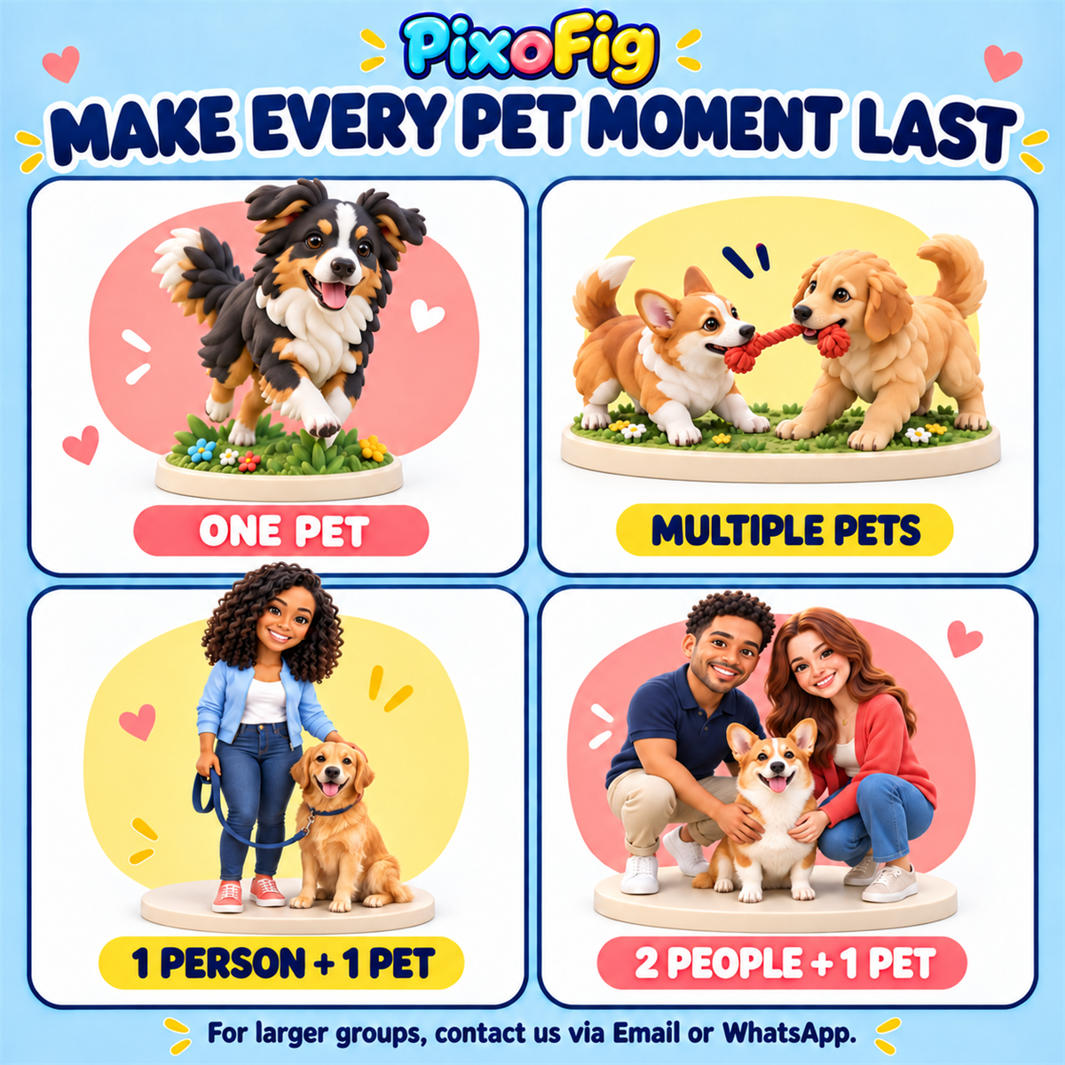 Chibi-Style Pet Figurine — Custom-Made from Your Photo