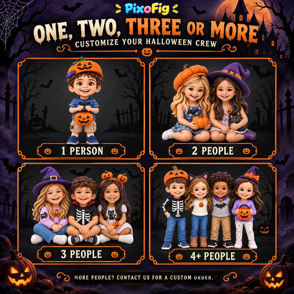 Halloween-Themed Custom 3D Figurine — Upload a Photo to Create Your Own