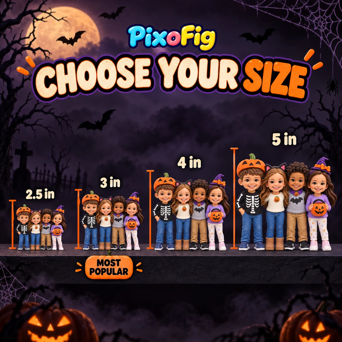 Halloween-Themed Custom 3D Figurine — Upload a Photo to Create Your Own
