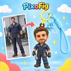Chibi-Style Figurine Keychain — Custom-Made from Your Photo