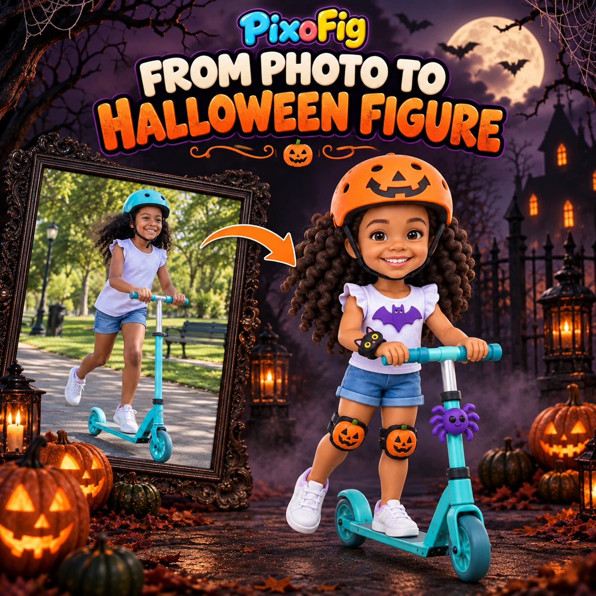Halloween-Themed Custom 3D Figurine — Upload a Photo to Create Your Own