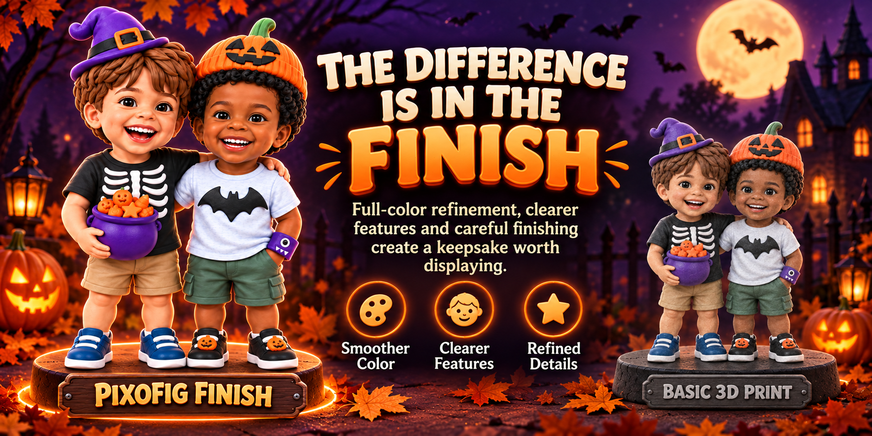 Halloween-Themed Custom 3D Figurine — Upload a Photo to Create Your Own — product details 2