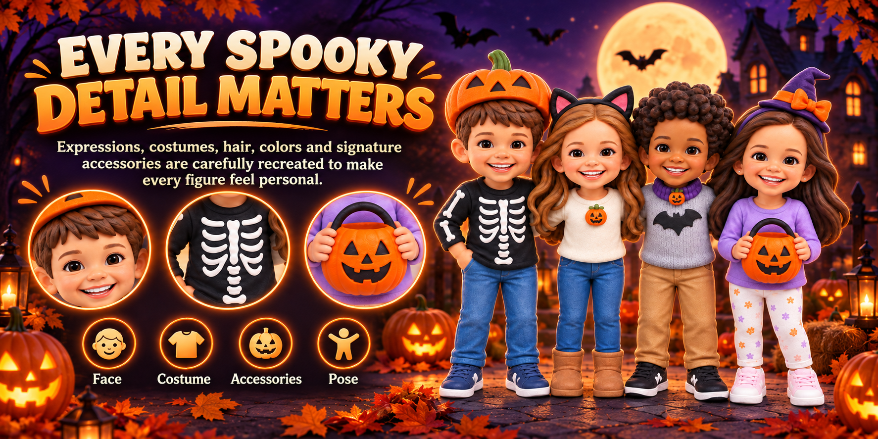 Halloween-Themed Custom 3D Figurine — Upload a Photo to Create Your Own — product details 3