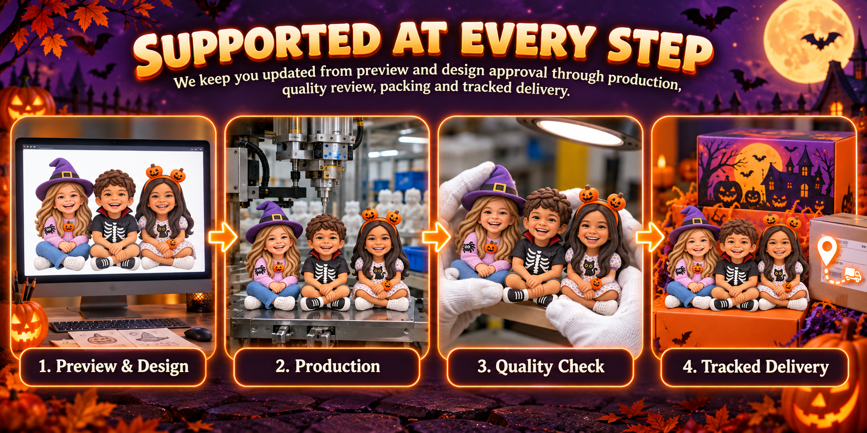Halloween-Themed Custom 3D Figurine — Upload a Photo to Create Your Own — product details 4