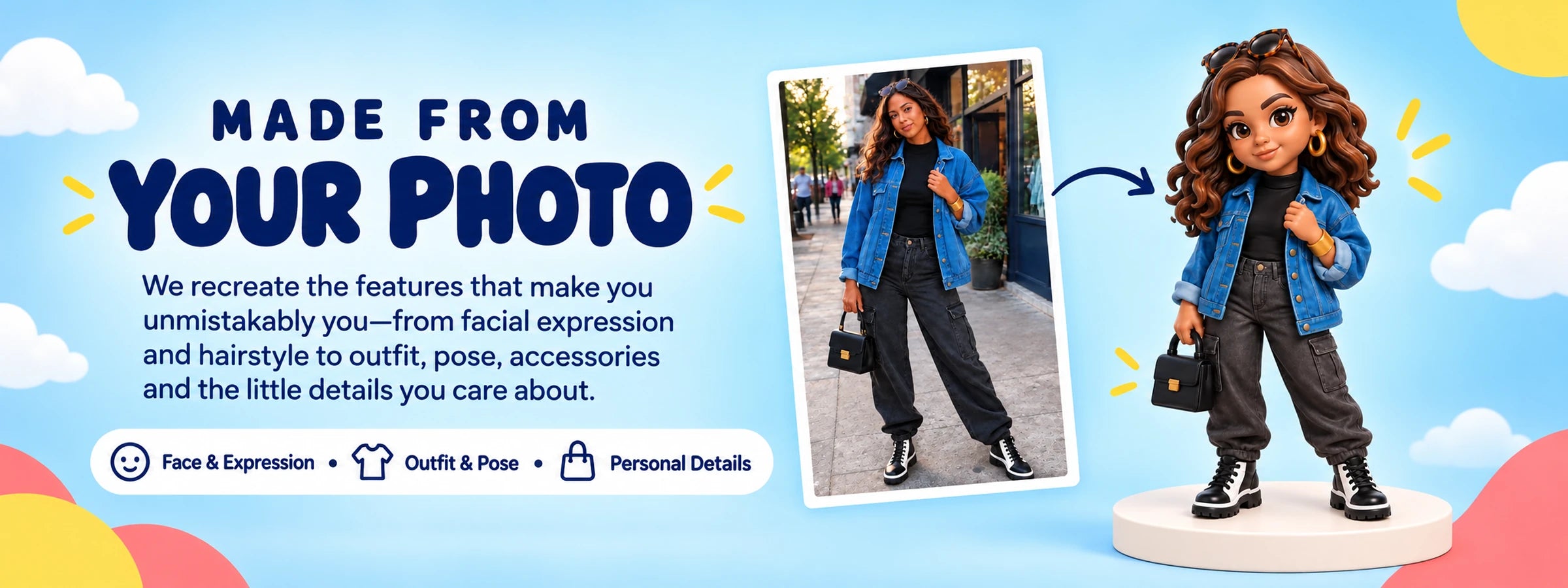 Chibi-Style 3D-Printed Figurine — Custom-Made from Your Photo — product details 1