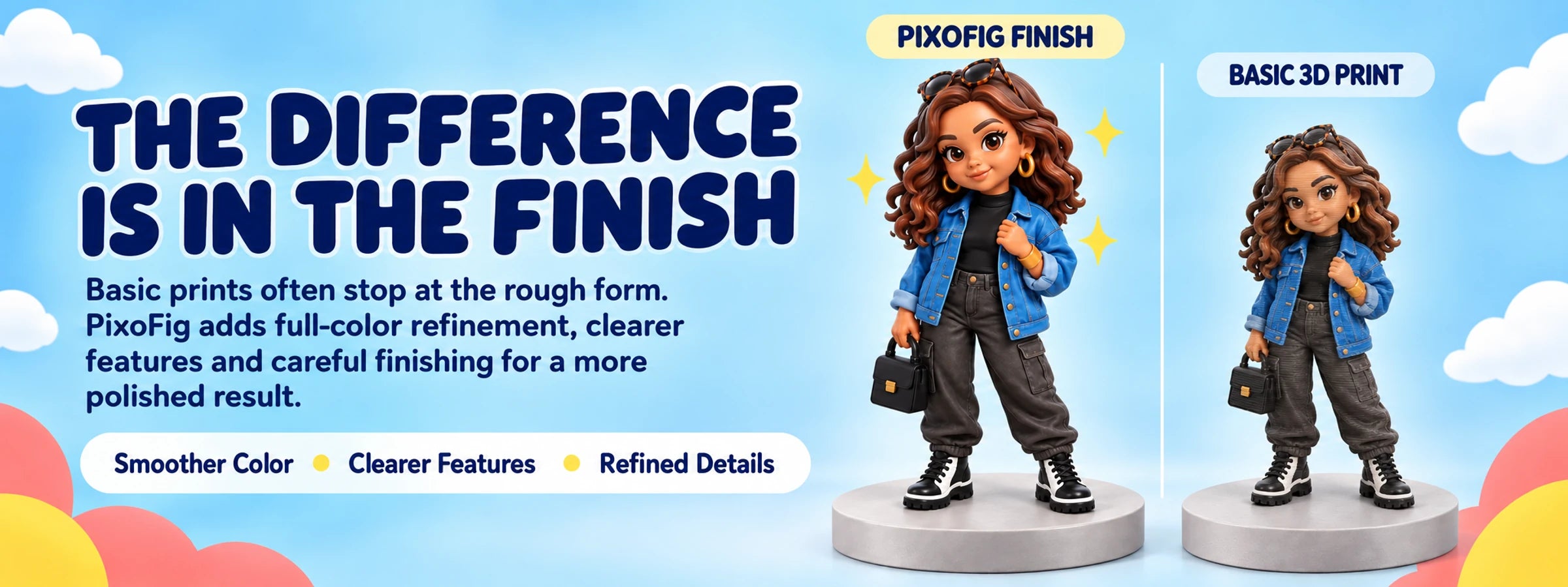 Chibi-Style 3D-Printed Figurine — Custom-Made from Your Photo — product details 2
