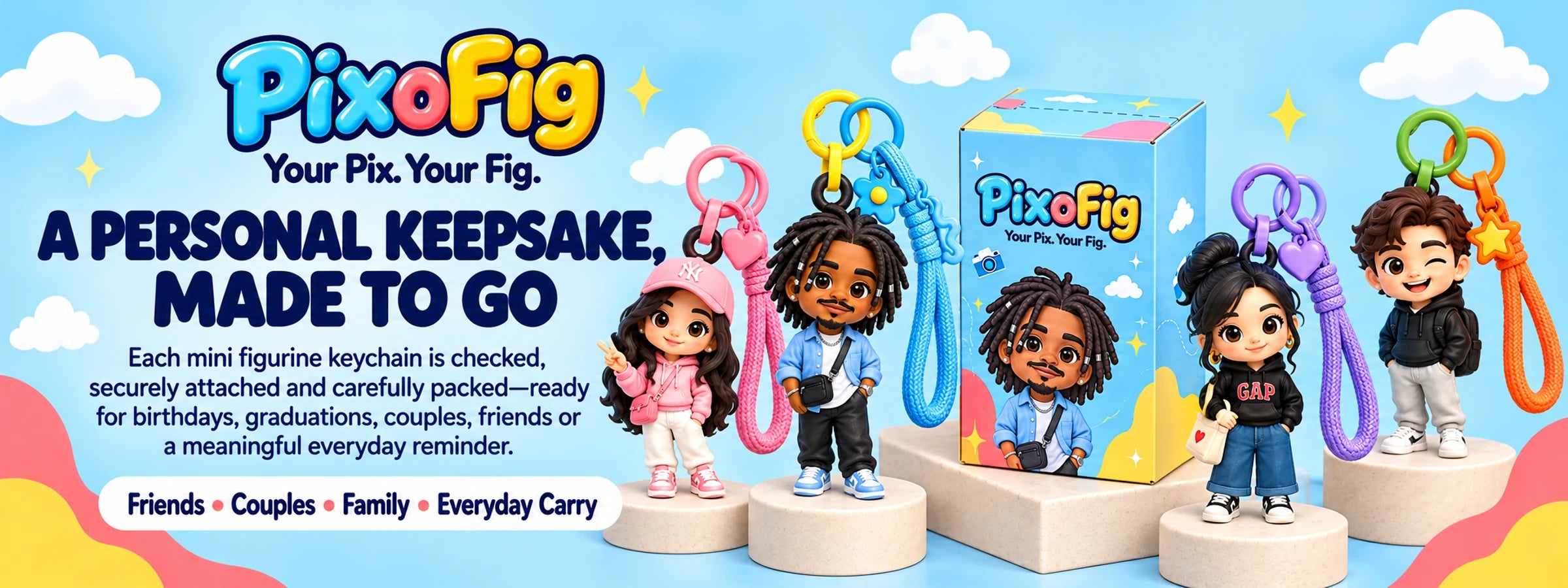 Chibi-Style Figurine Keychain — Custom-Made from Your Photo — product details 5